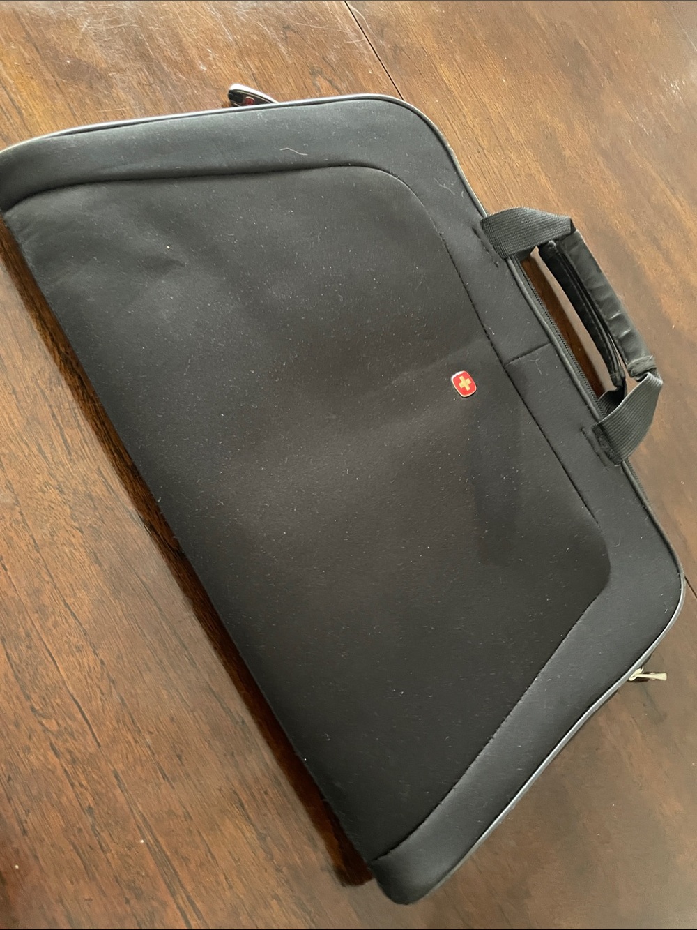 SwissGear Black Laptop Briefcase with Red Logo
